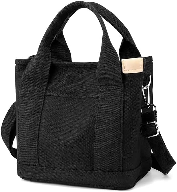 Black Canvas Tote Bag