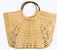 Woven Straw Handbag