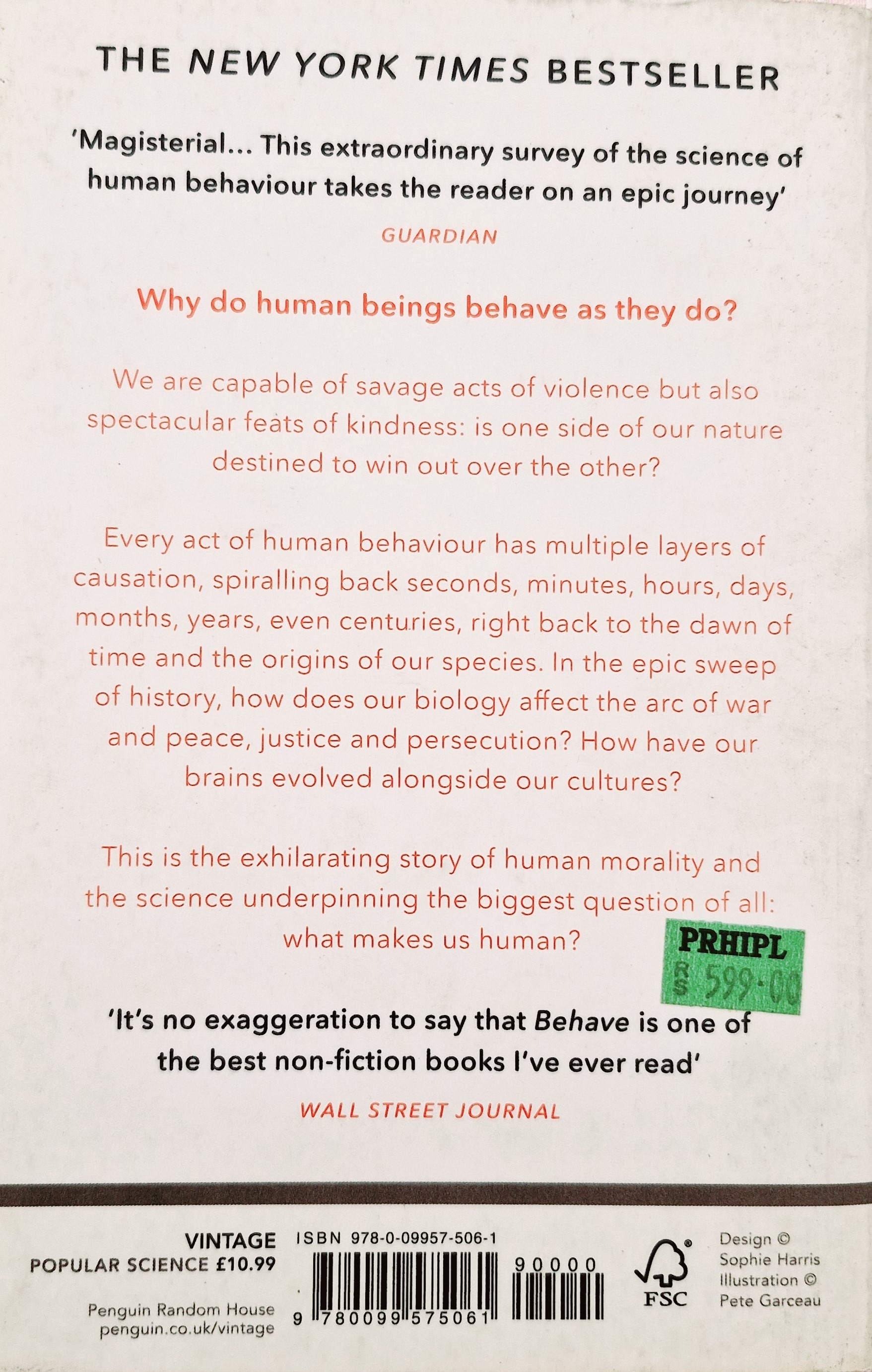 Behave: The bestselling exploration of why humans behave as they do