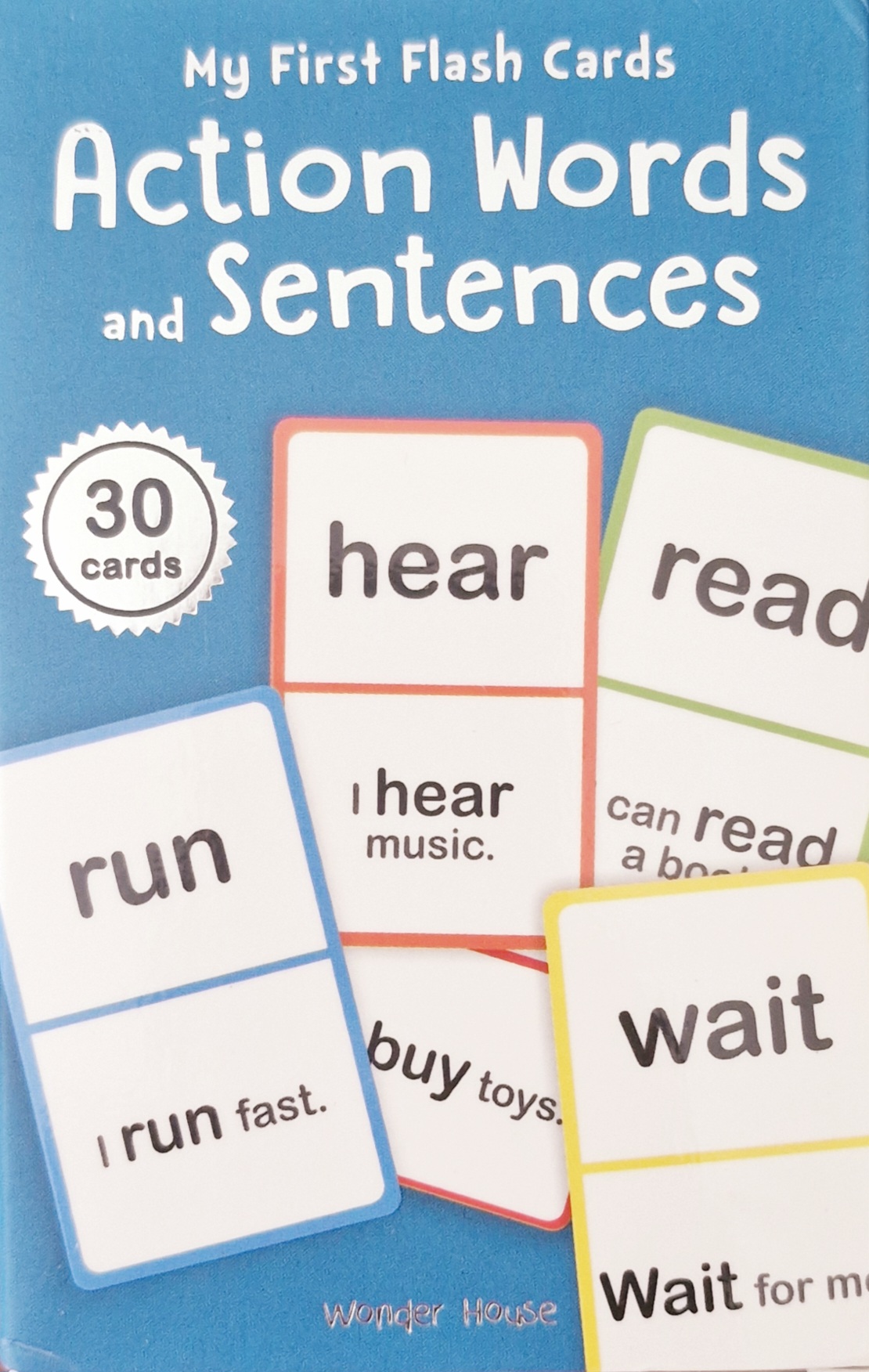 Action Words and Sentences Flash Cards