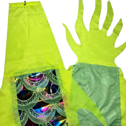 Neon Green Iridescent Flow Dragon (UV!)