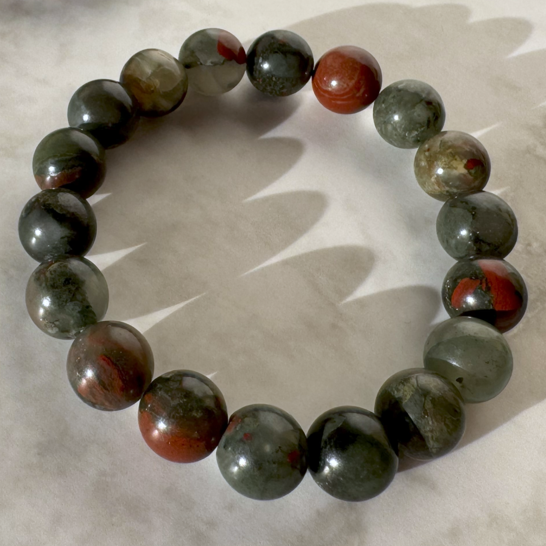 Bloodstone Bracelet (10mm)