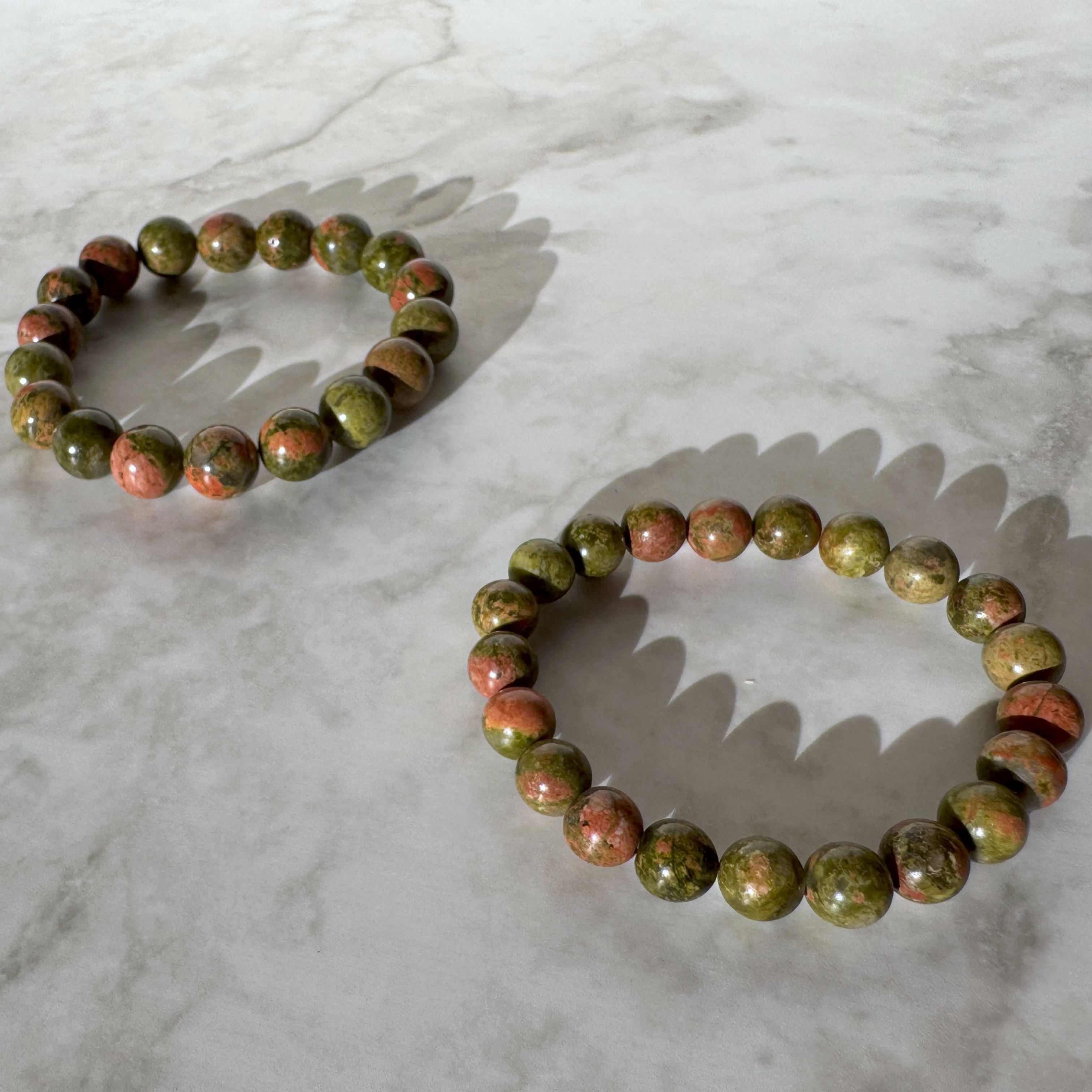 Unakite Bracelet (10mm)