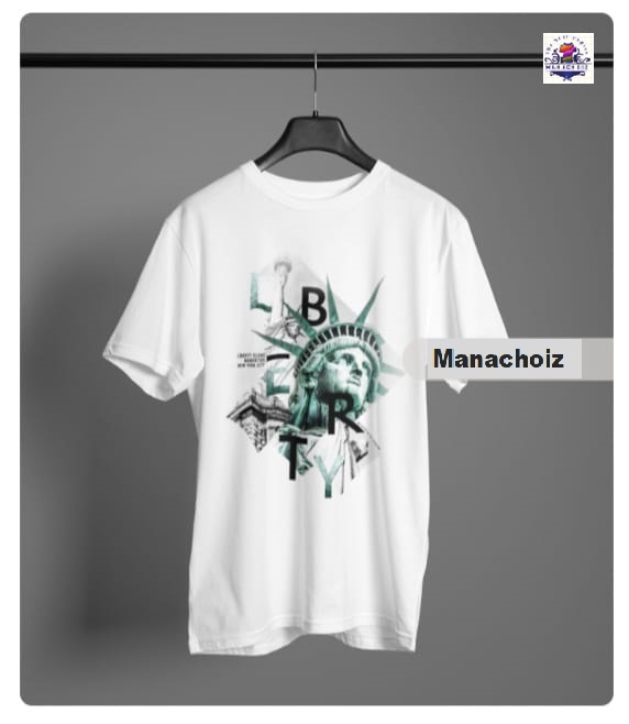 Statue of Liberty Graphic White T-Shirt