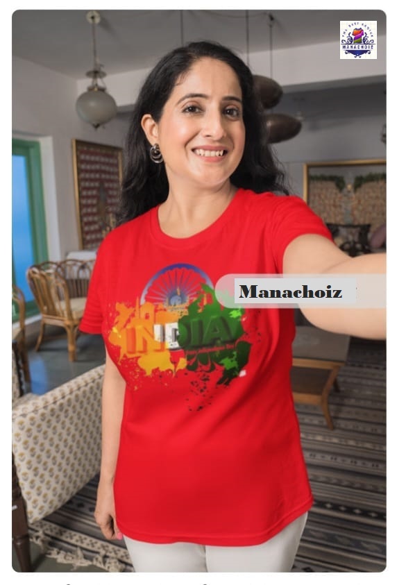 India Themed Red T-Shirt