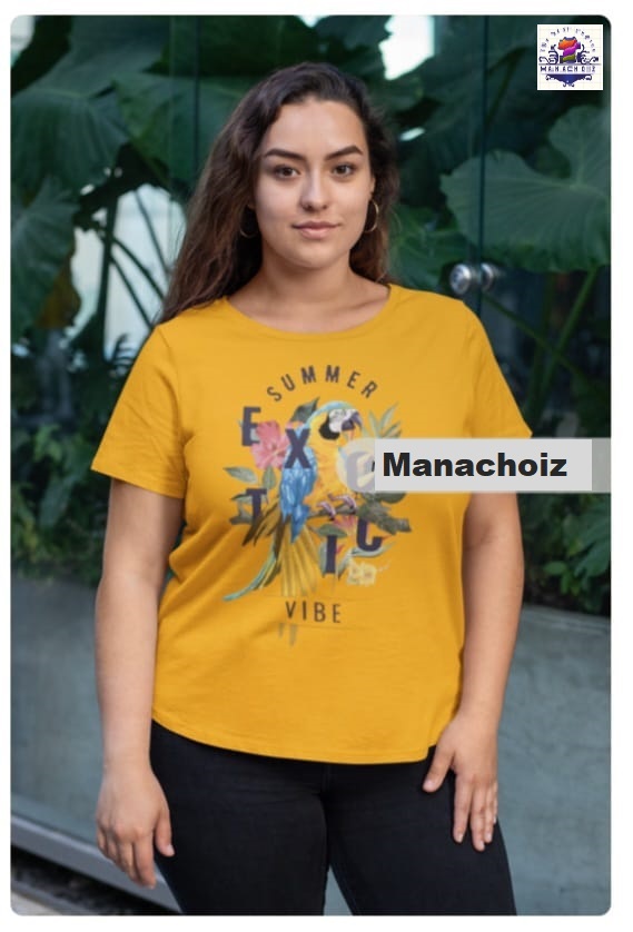 Summer Vibe Parrot Graphic T-shirt