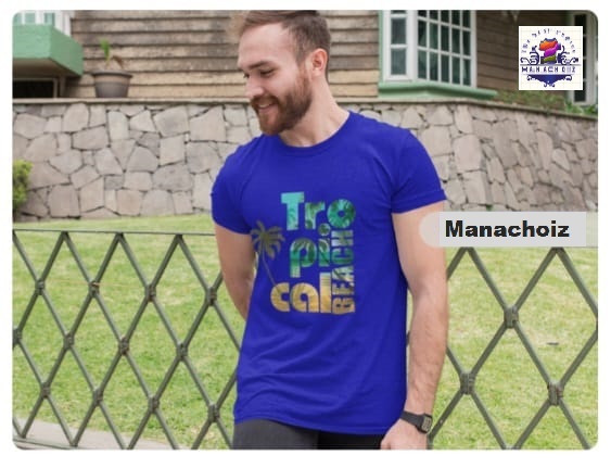 Tropical Beach Graphic T-Shirt