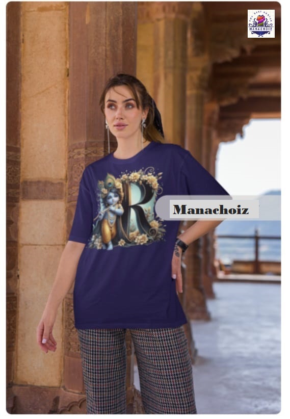 Black 'R' Graphic T-Shirt