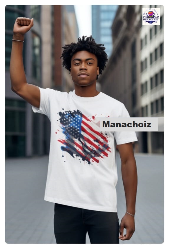 American Flag Graphic T-shirt