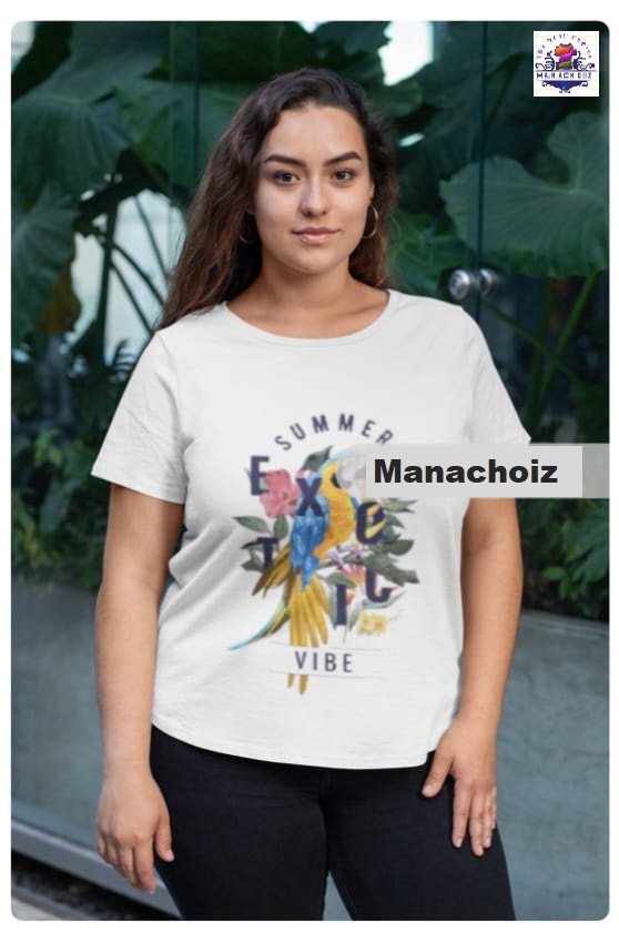 Summer Vibe Parrot Graphic T-shirt