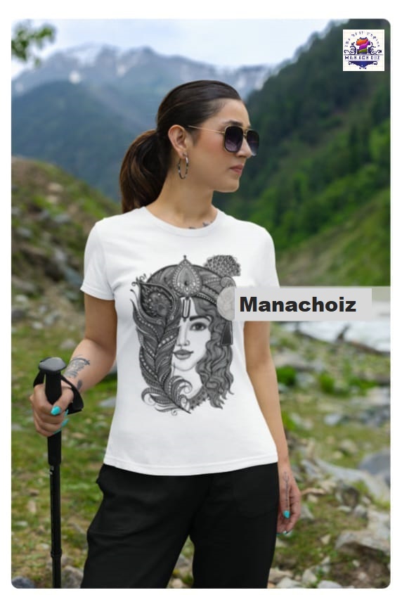 Shree Krishna Women's Graphic Print T-Shirt