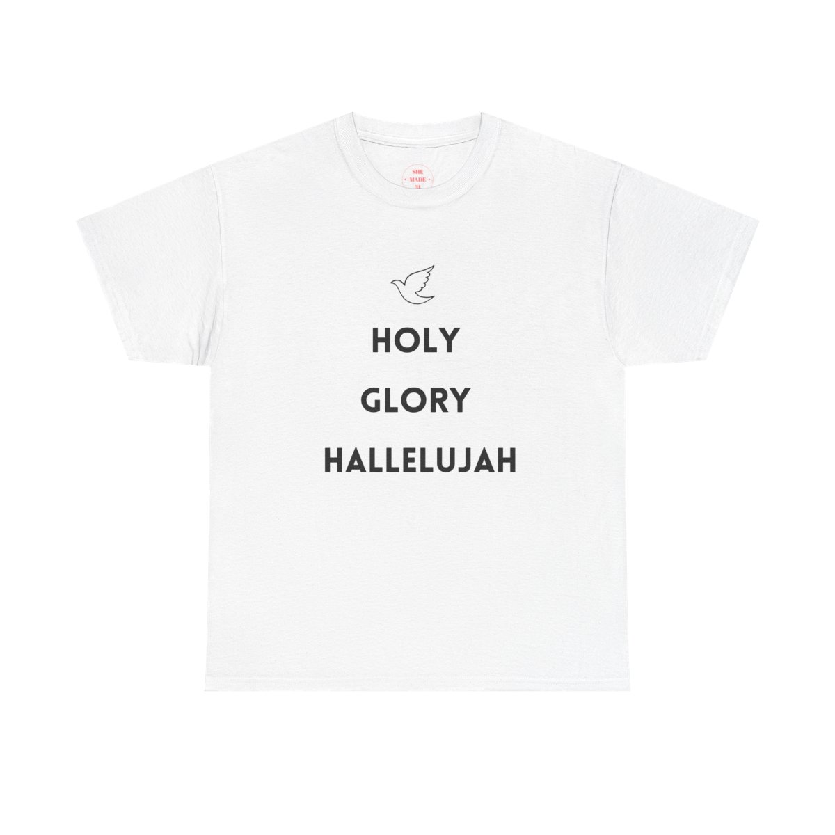 Unisex Heavy Cotton Tee - Holy Glory Hallelujah Design