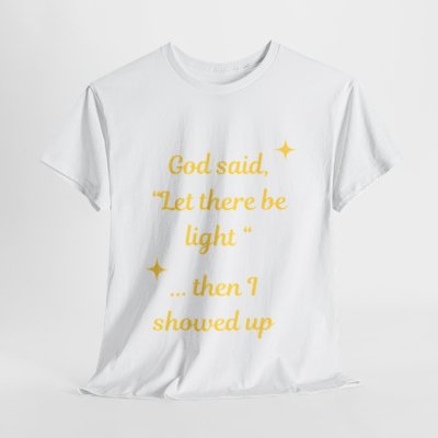 Unisex Heavy Cotton Tee 'Let There Be Light'
