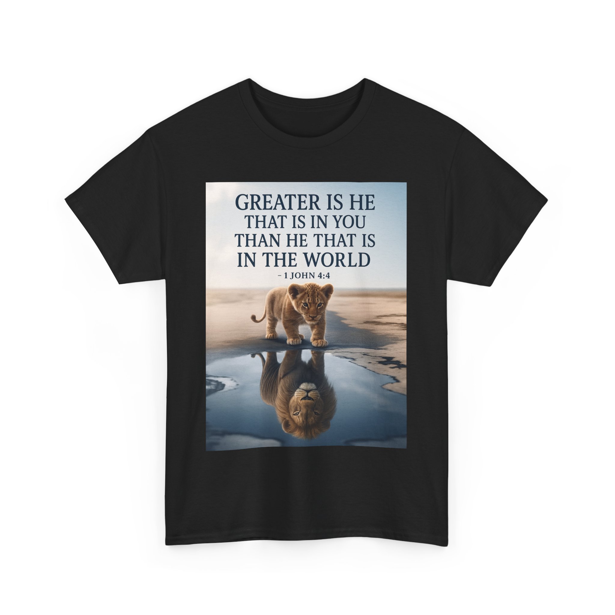 'Greater Is He That Is In You' - Inspirational Bible Verse Unisex Heavy Cotton Tee 