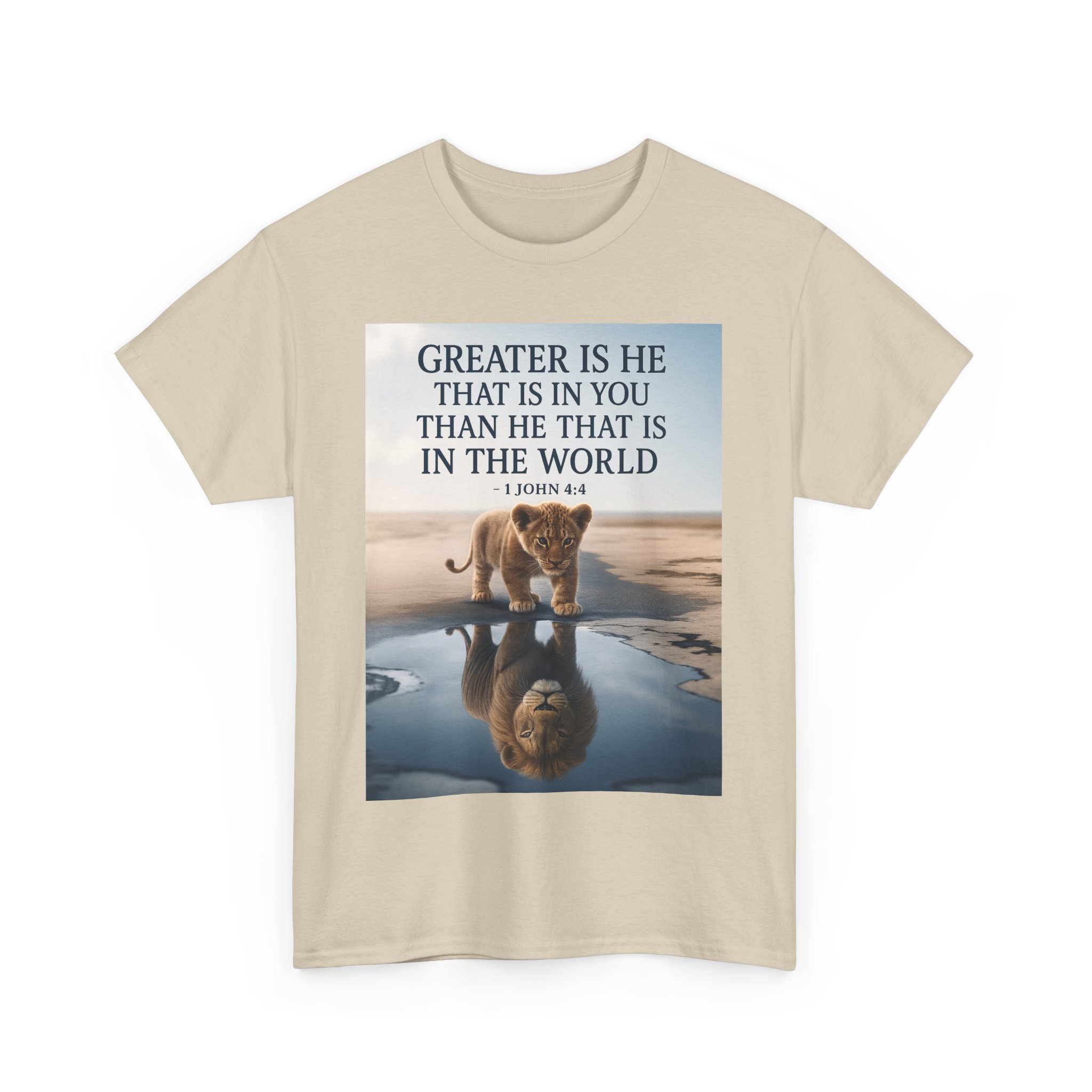 'Greater Is He That Is In You' - Inspirational Bible Verse Unisex Heavy Cotton Tee 