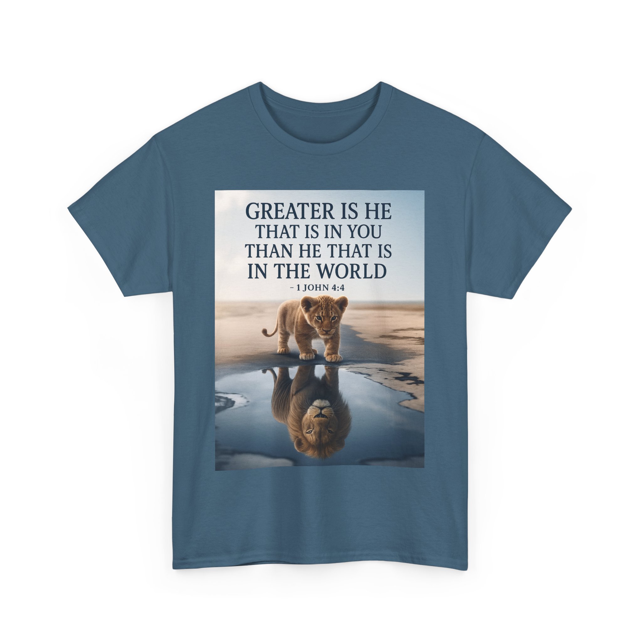 'Greater Is He That Is In You' - Inspirational Bible Verse Unisex Heavy Cotton Tee 