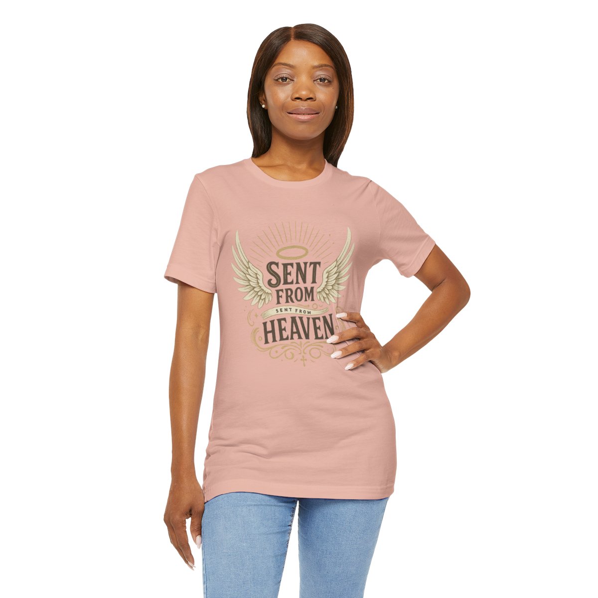 "Sent From Heaven" Unisex Tee - Inspirational Short Sleeve Shirt