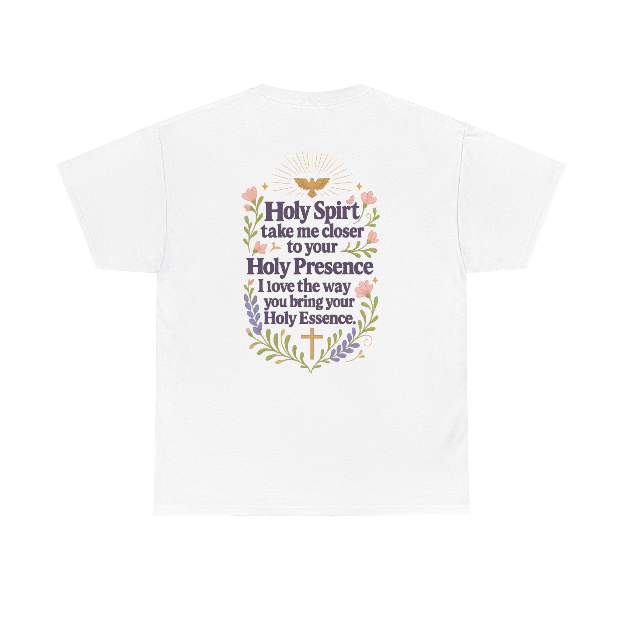 'Holy Essence' Unisex Heavy Cotton Tee - Spiritual Floral Design