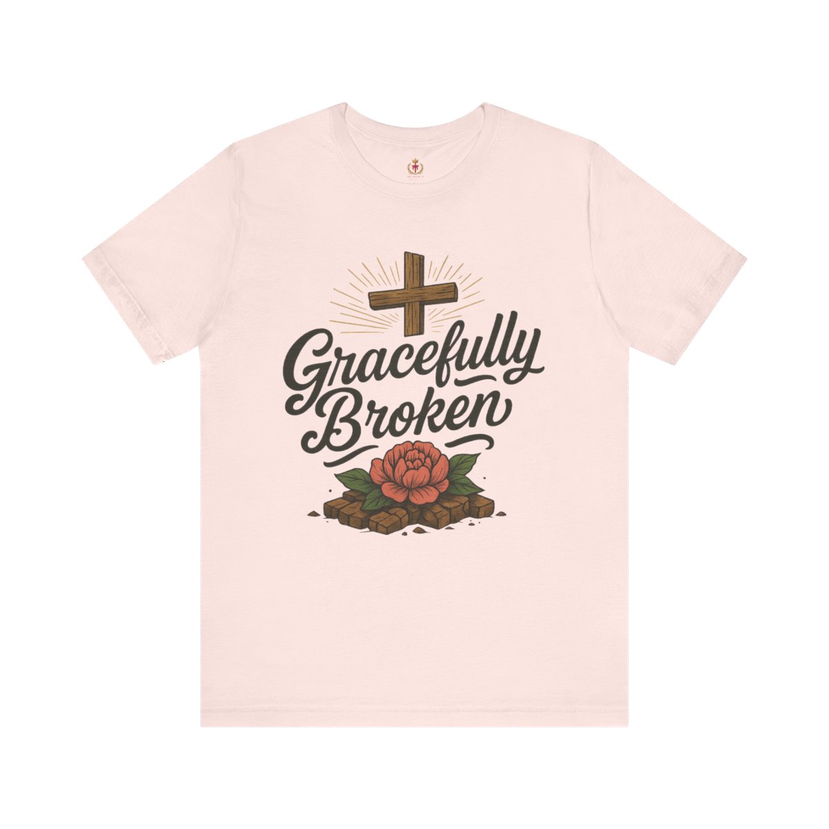 'Gracefully Broken' Unisex Short Sleeve Tee - Inspirational Faith Shirt