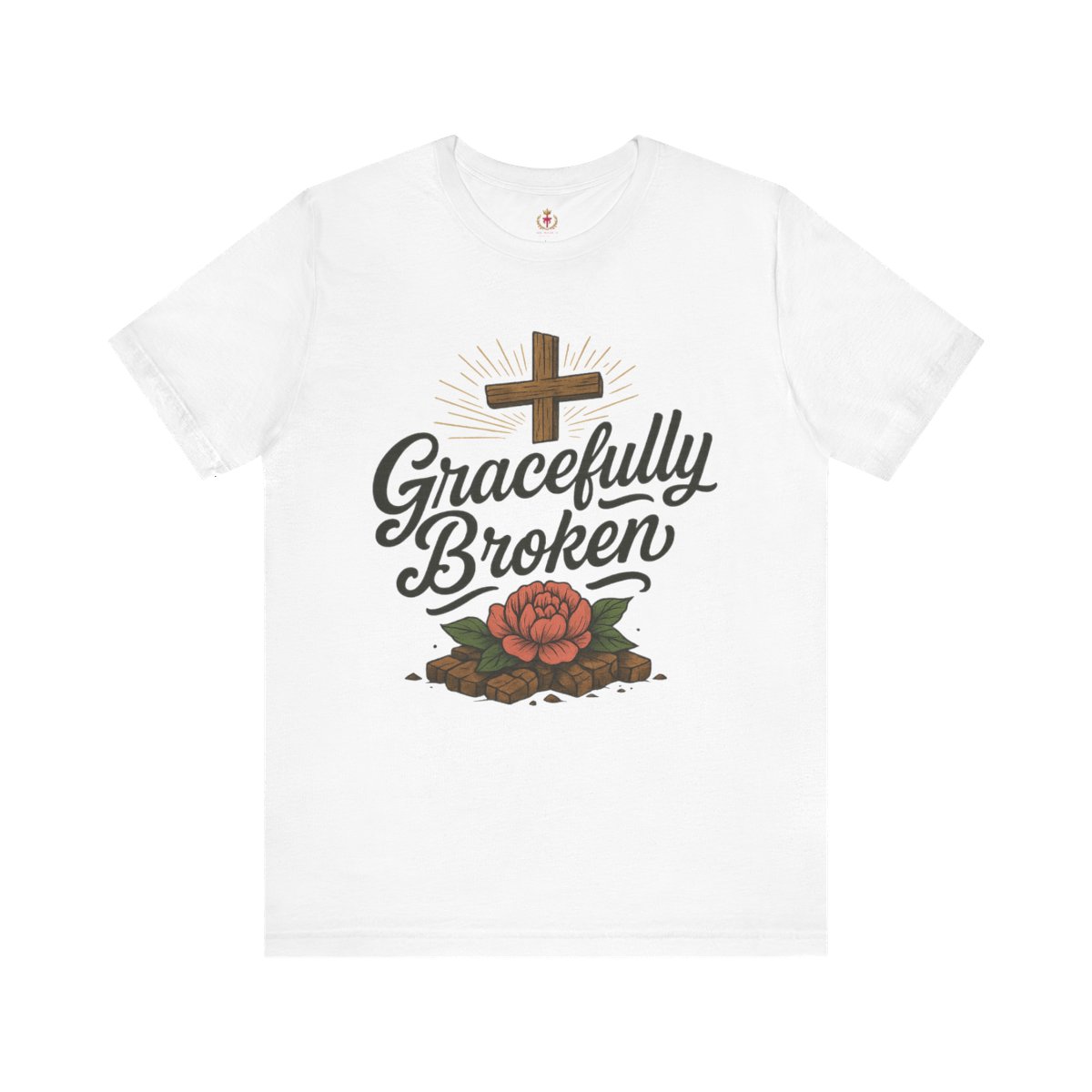 'Gracefully Broken' Unisex Short Sleeve Tee - Inspirational Faith Shirt