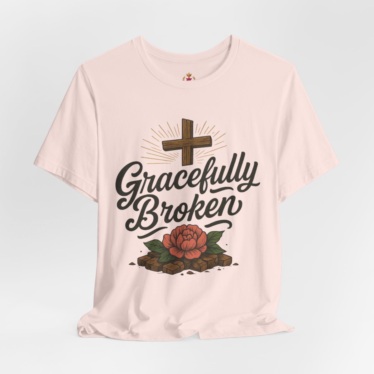 'Gracefully Broken' Unisex Short Sleeve Tee - Inspirational Faith Shirt