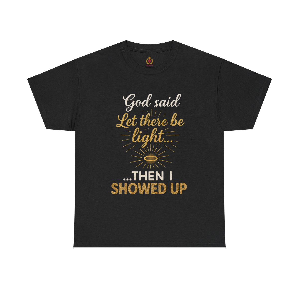 'God Said Let There Be Light' Unisex Heavy Cotton Tee - Inspirational Faith Shirt