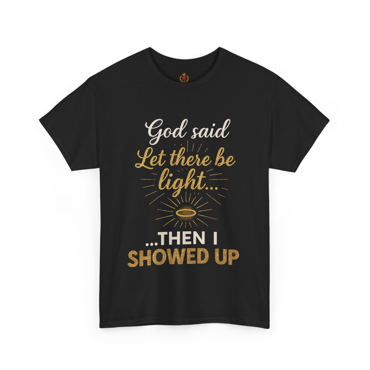 'God Said Let There Be Light' Unisex Heavy Cotton Tee - Inspirational Faith Shirt