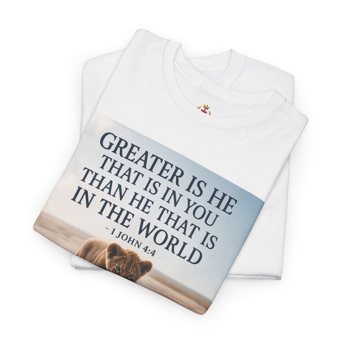  'Greater Is He That Is In You' - Inspirational Bible Verse Unisex Heavy Cotton Tee 