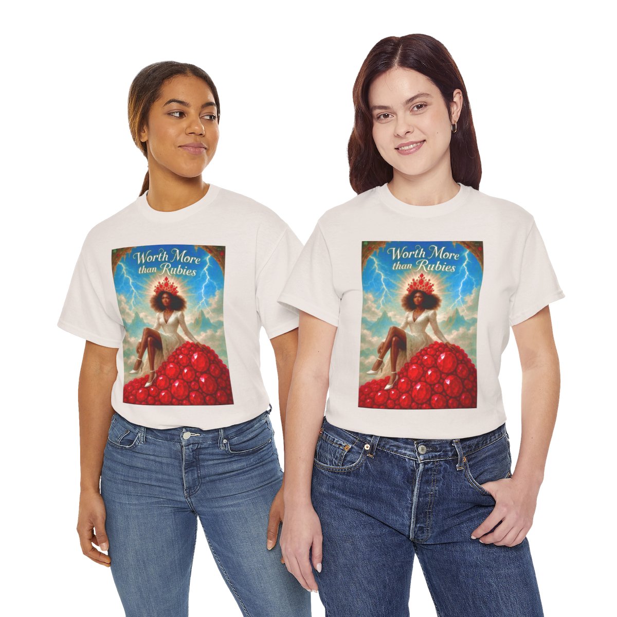 "Worth More Than Rubies" 'Day Version' Graphic White T-Shirt