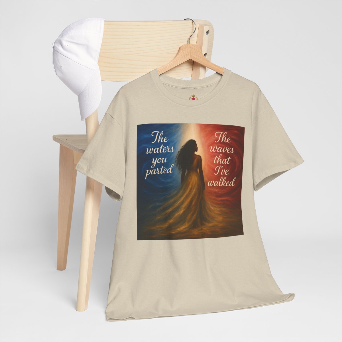 "The Waters You Parted / The Waves That I've Walked" - Inspirational Unisex Heavy Cotton Tee 