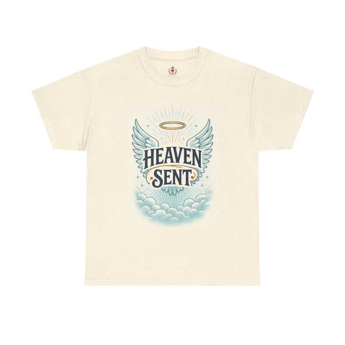 'Heaven Sent' Unisex Heavy Cotton Tee - Spiritual Angel Wings Design