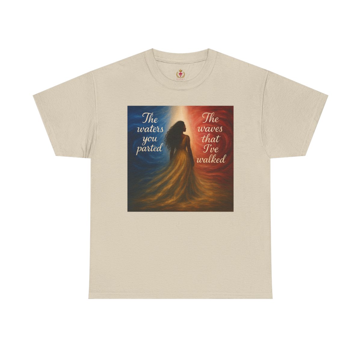 "The Waters You Parted / The Waves That I've Walked" - Inspirational Unisex Heavy Cotton Tee 
