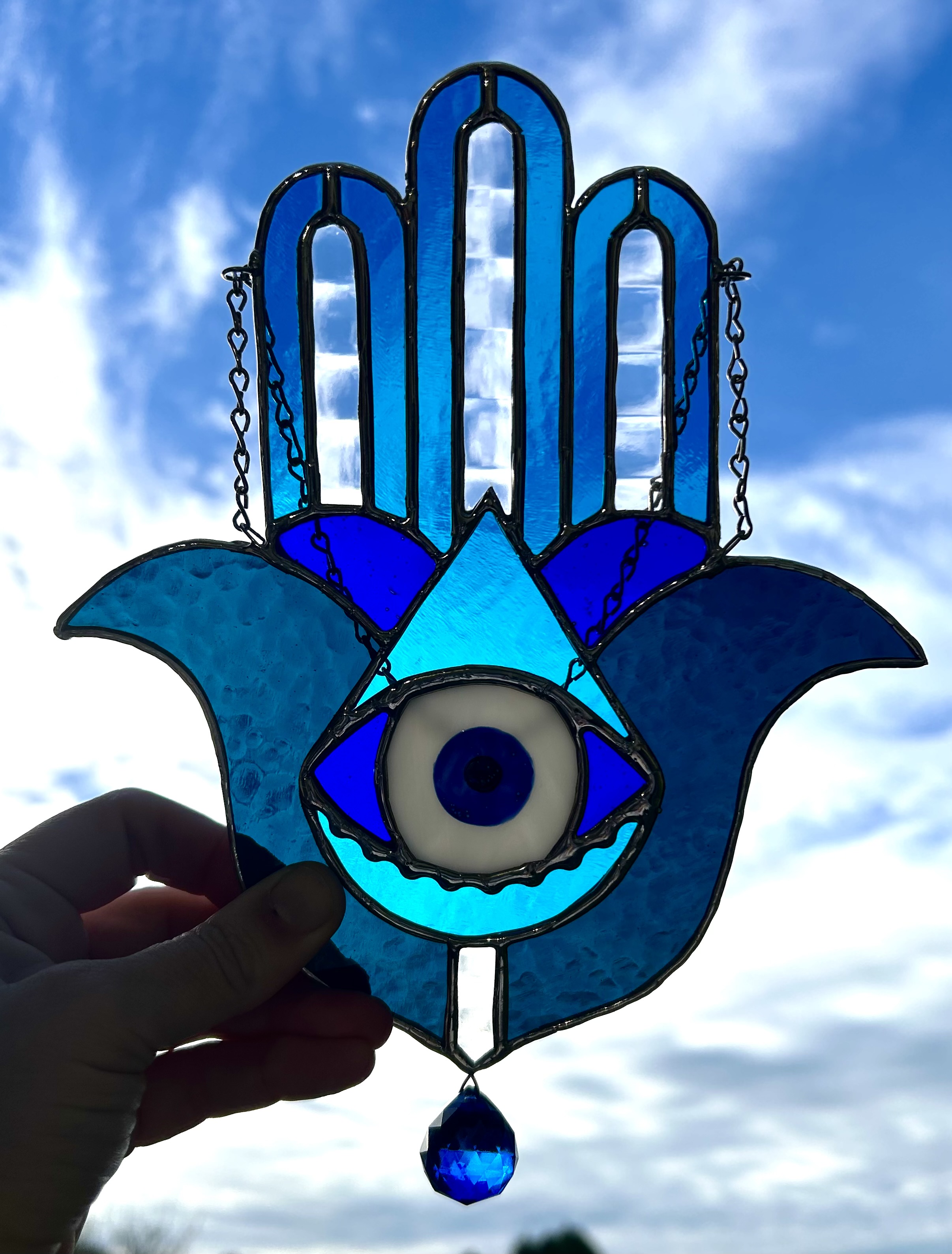 Hamsa Hand - Crystal Eye of Protection