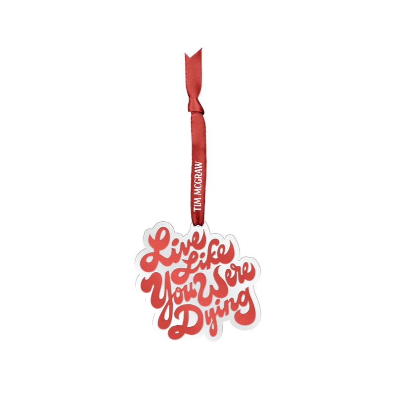 Red Acrylic Lyric Ornament