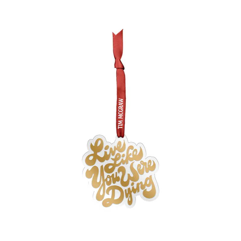 Gold Acrylic Lyric Ornament