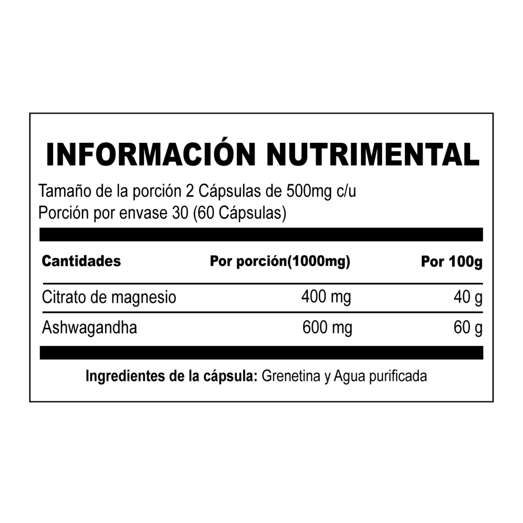 Ashmag: Ashwagandha con citrato de magnesio