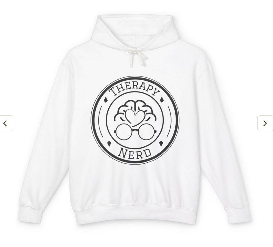 Therapy Nerd Hoodie | Unisex Lightweight Hooded Sweatshirt