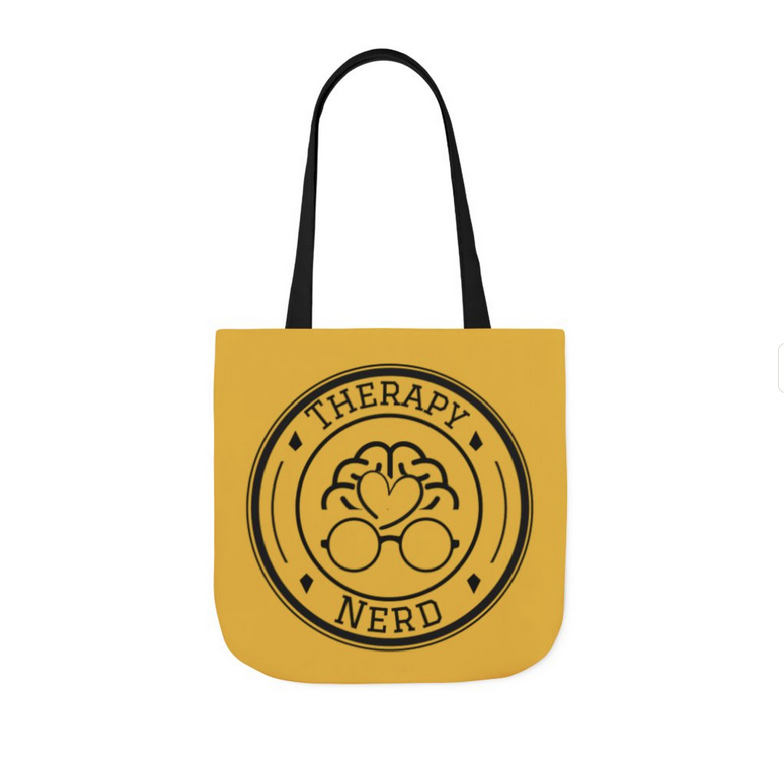 Therapy Nerd Canvas Tote | Mental Health Awareness, Eco-Friendly Shopping