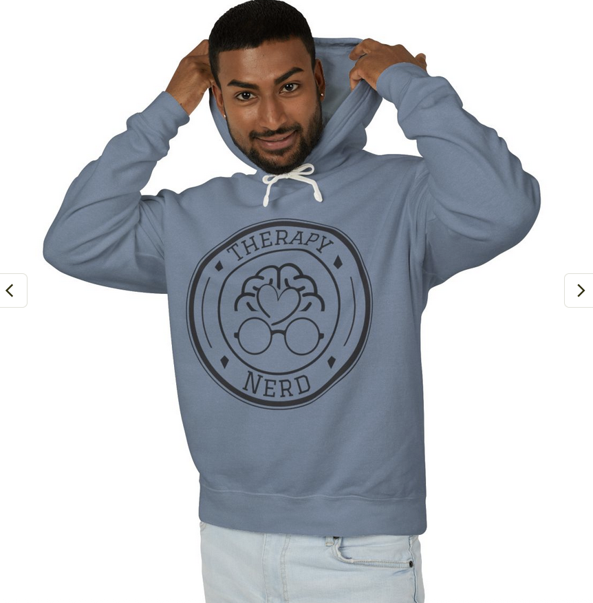 Therapy Nerd Hoodie | Unisex Lightweight Hooded Sweatshirt