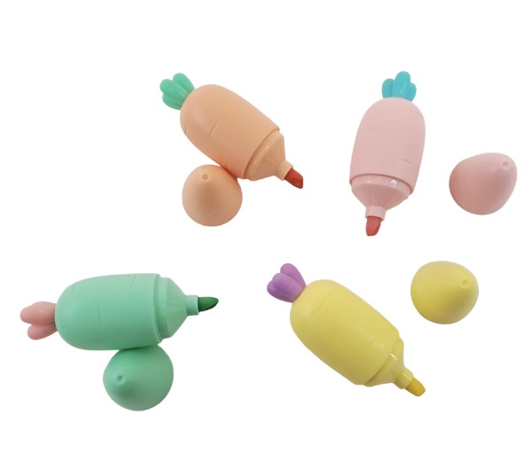 RESALTADOR ZANAHORIA PASTEL X 4
