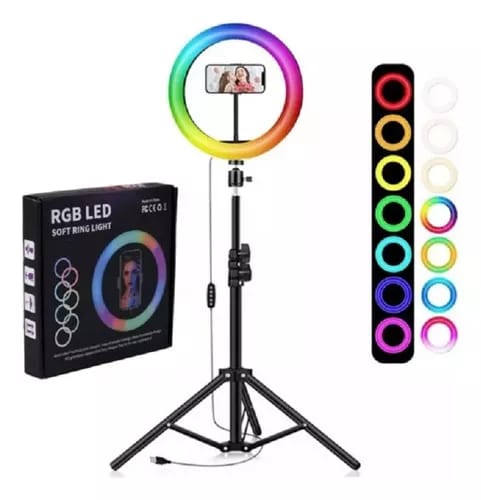Aro de luz RGB para selfies 36 cms 