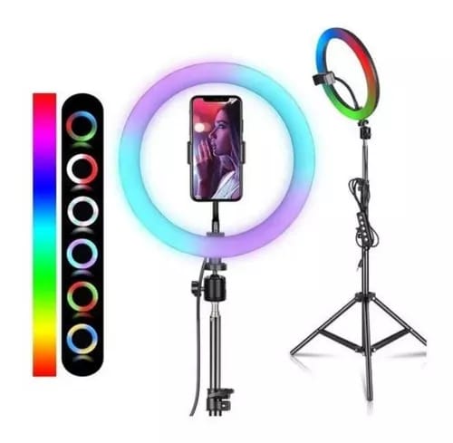 Aro de luz RGB para selfies 36 cms 
