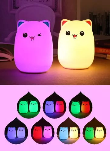 Lámpara LED Gatito silicona