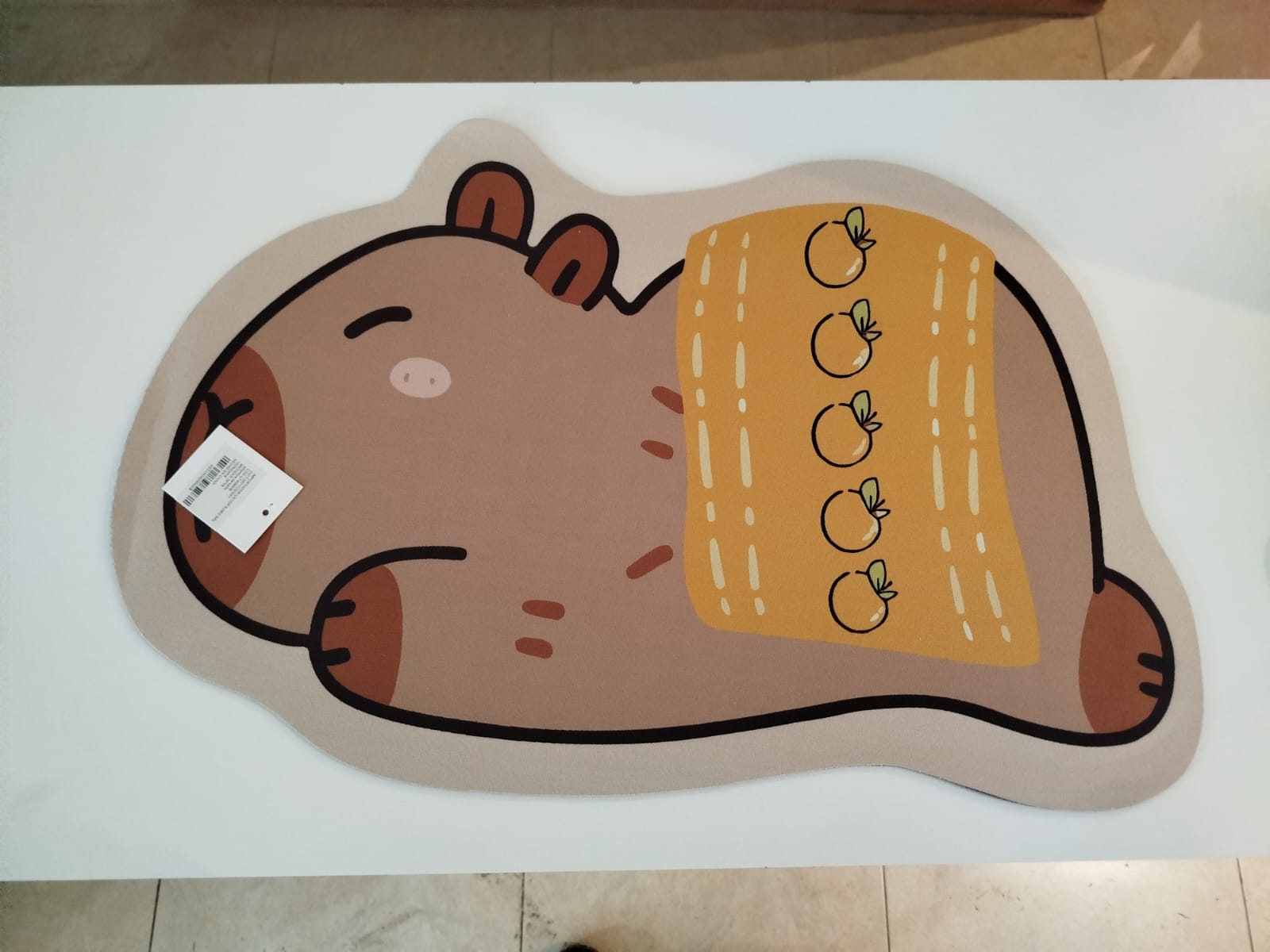 alfombra de baño de capybara