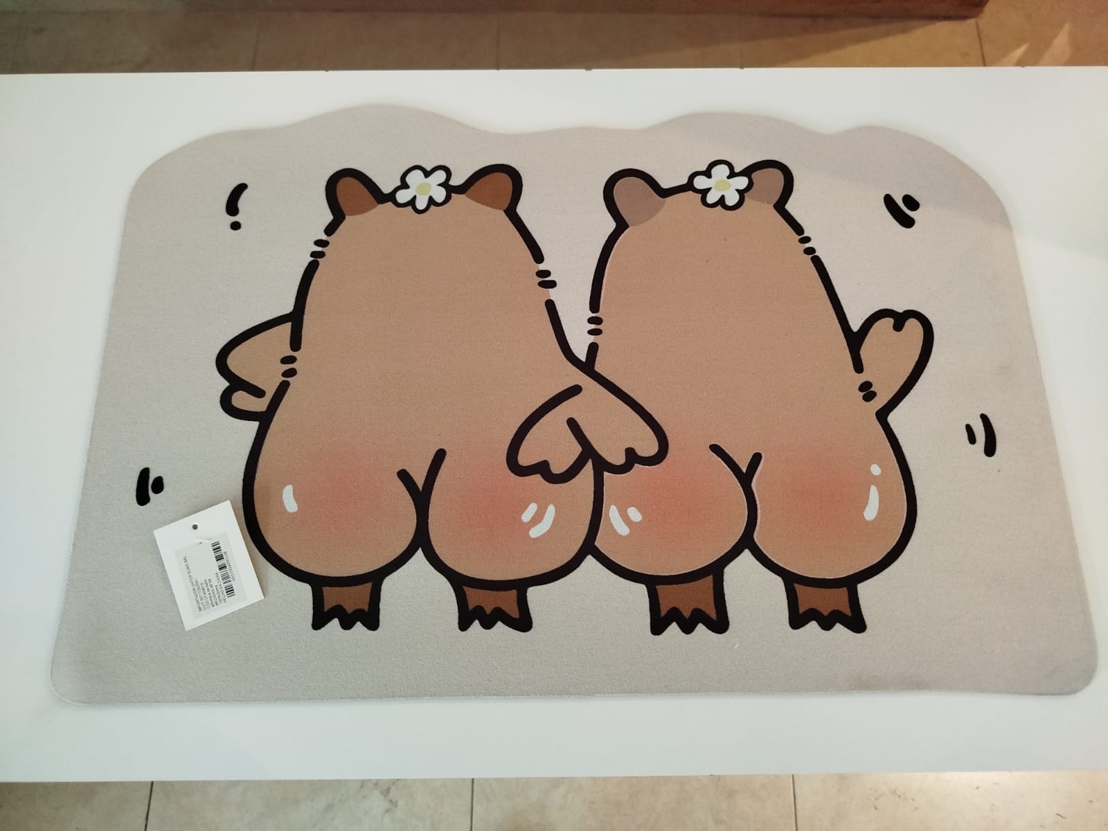 alfombra de baño de capybara