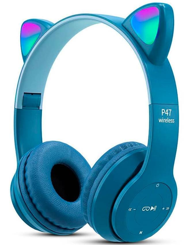 Auriculares inalámbricos con orejas de gato