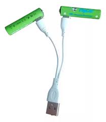 Pilas AAA recargables USB x 2
