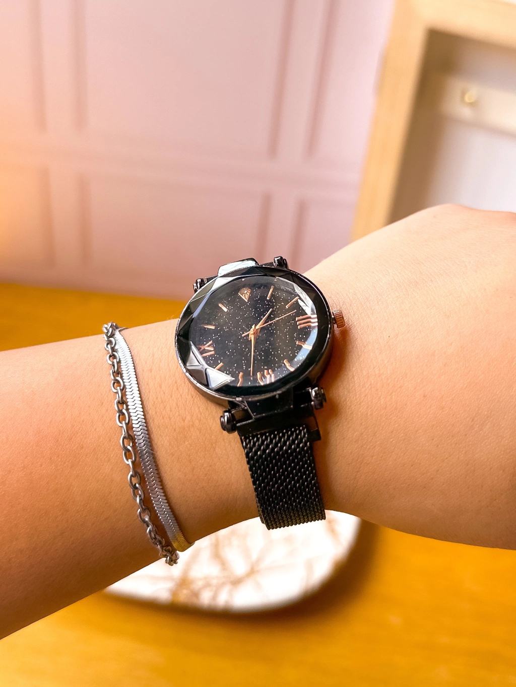 Reloj de dama malla imantada