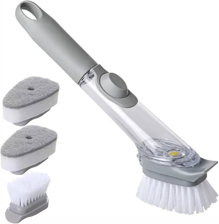 Cepillo de limpieza con dispensador de jabón