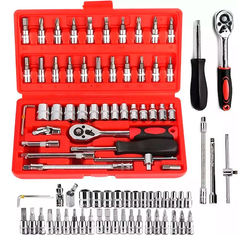 Juego de tubo 1/4 46pcs